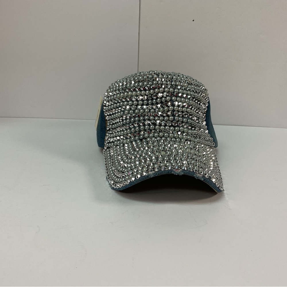 Silver Embellished Women's Cap